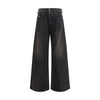 Diesel Black Cotton Relaxed Fit Jeans Diesel