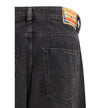 Diesel Black Cotton Relaxed Fit Jeans Diesel