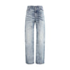 Diesel Blue Cotton Straight-Leg Jeans Diesel