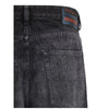Diesel Black Cotton Relaxed Fit Jeans Diesel