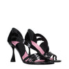 Balmain Black Leather Stiletto Heel Sandals Balmain