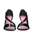 Balmain Black Leather Stiletto Heel Sandals Balmain
