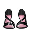 Balmain Black Leather Stiletto Heel Sandals Balmain