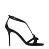Balmain Black Leather Stiletto Heel Sandals Balmain