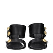 Balmain Black Leather Stiletto Heel Sandals Balmain
