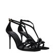 Balmain Black Leather Stiletto Heel Sandals Balmain