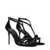 Balmain Black Leather Stiletto Heel Sandals Balmain