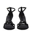 Balmain Black Leather Stiletto Heel Sandals Balmain