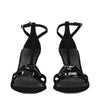 Balmain Black Leather Stiletto Heel Sandals Balmain