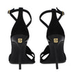 Balmain Black Leather Stiletto Heel Sandals Balmain