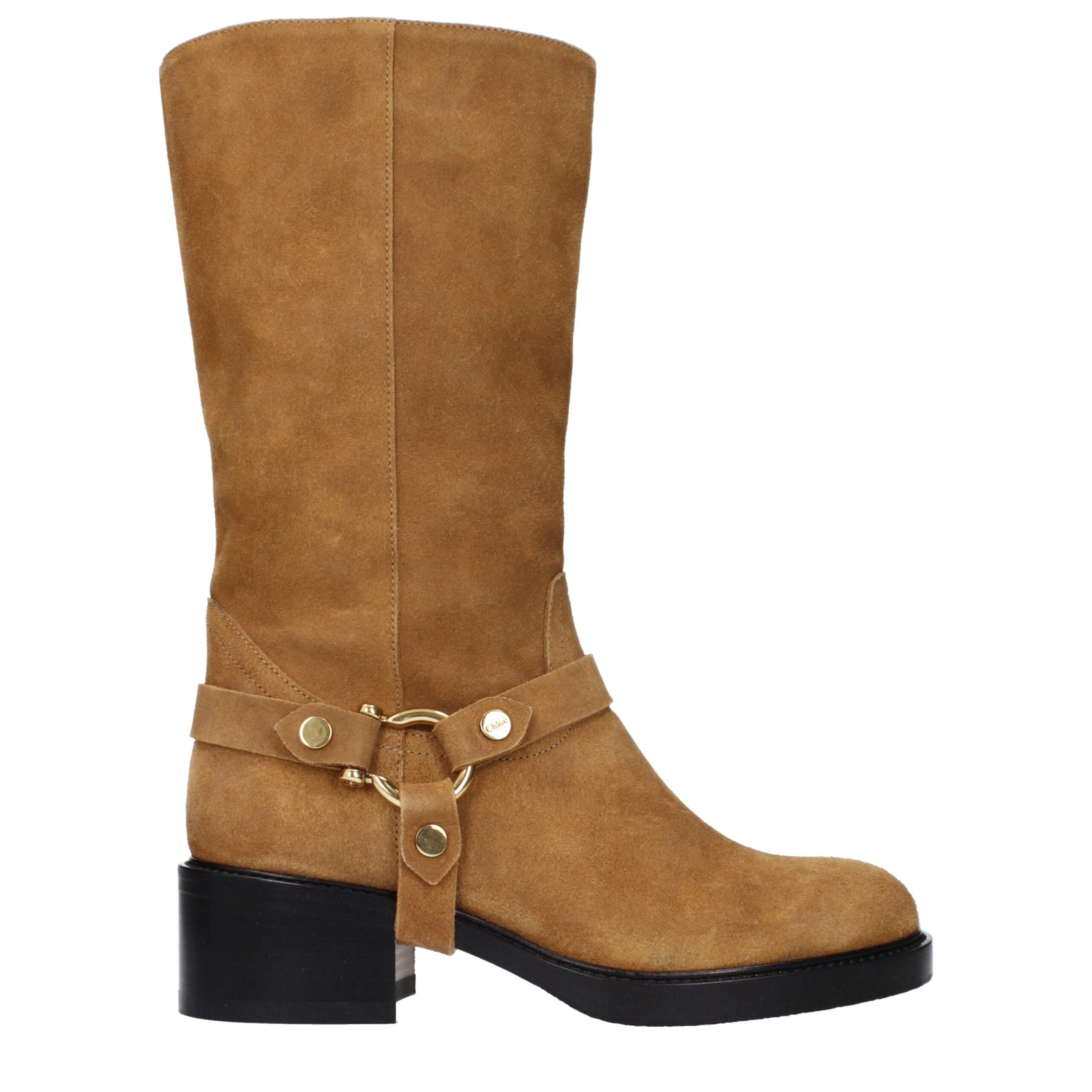 Chloé Brown Leather Ankle Boots Chloé