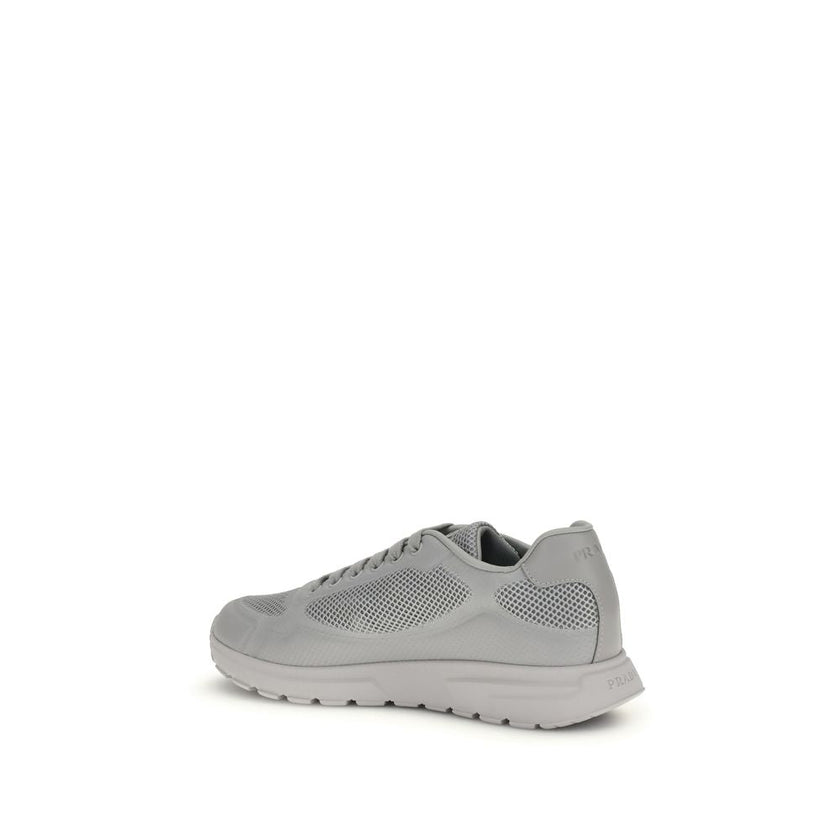 Prada Gray Rubber Athletic Sneakers Prada