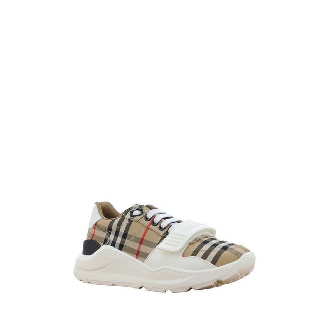 Burberry Beige Cotton Athletic Sneakers Burberry