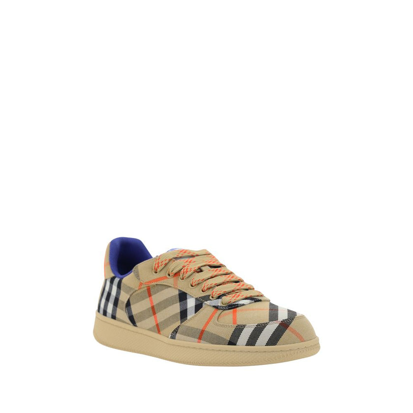 Burberry Beige Fabric Low Top Sneakers Burberry
