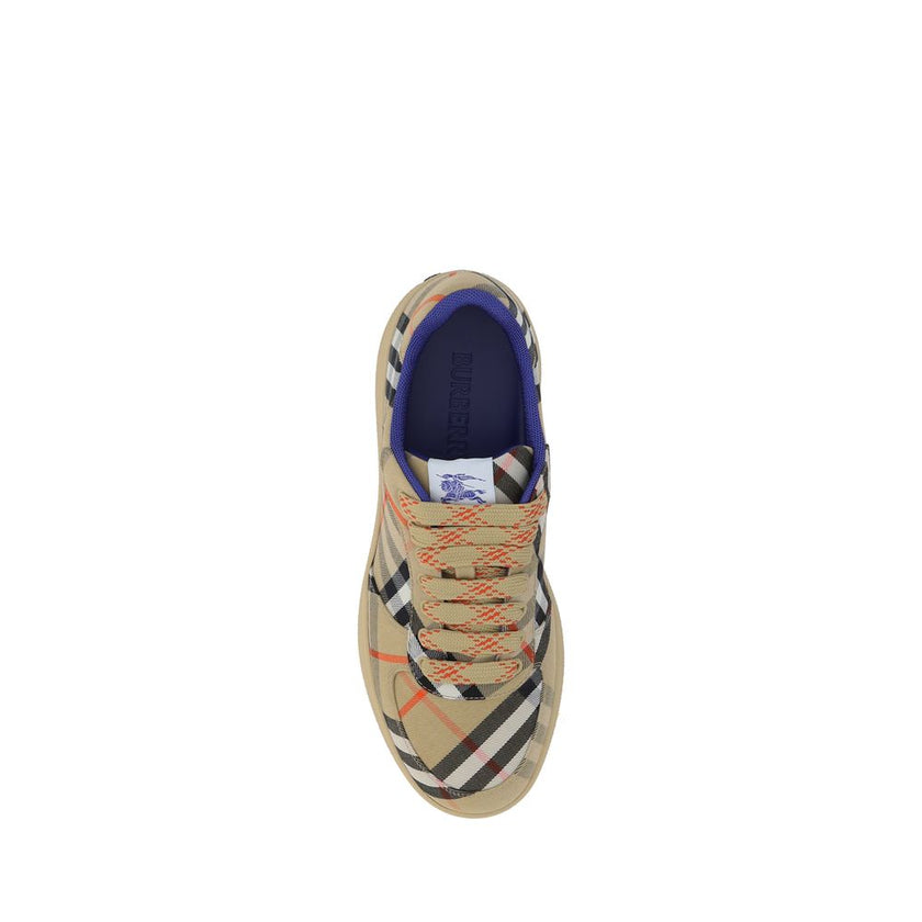 Burberry Beige Fabric Low Top Sneakers Burberry