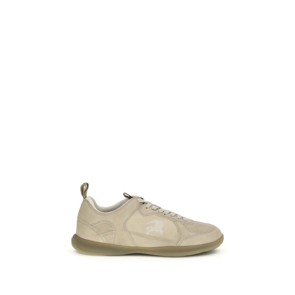 Burberry Beige Calf Leather Bos Taurus Athletic Sneakers Burberry