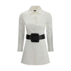 Balenciaga White Cotton Casual Dress Balenciaga