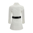 Balenciaga White Cotton Casual Dress Balenciaga