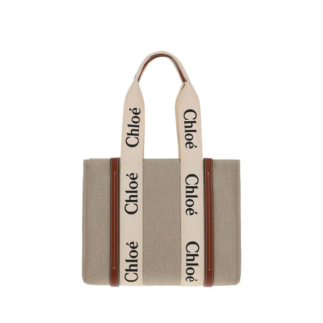 Chloé Beige Linen Handbag Chloé