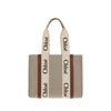 Chloé Beige Linen Handbag Chloé