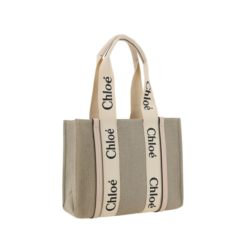 Chloé Beige Linen Handbag Chloé