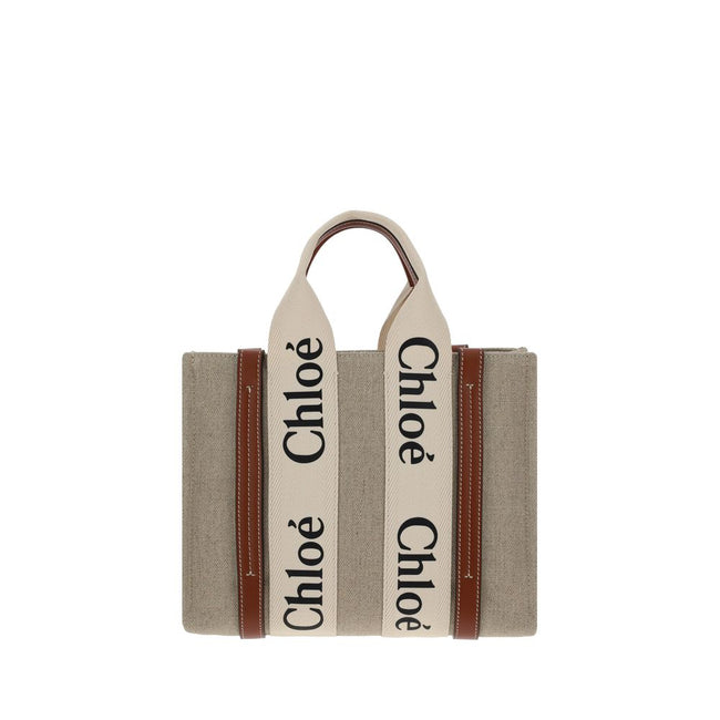 Chloé Brown Canvas Handbag Chloé