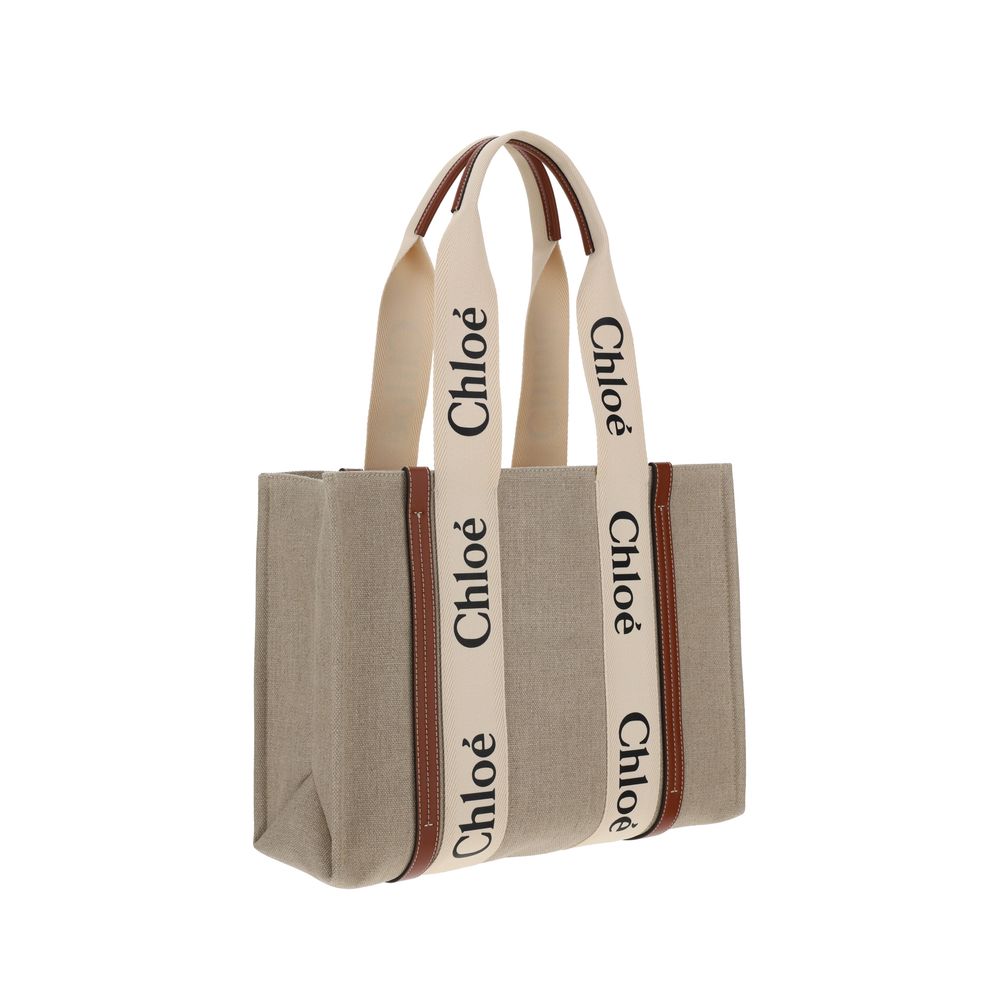 Chloé Beige Linen Handbag Chloé