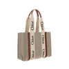 Chloé Beige Linen Handbag Chloé