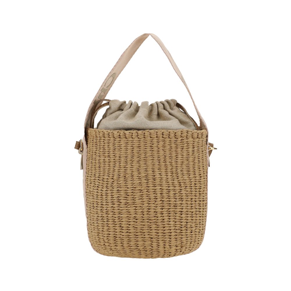 Chloé Beige Raffia Shoulder Bag Chloé
