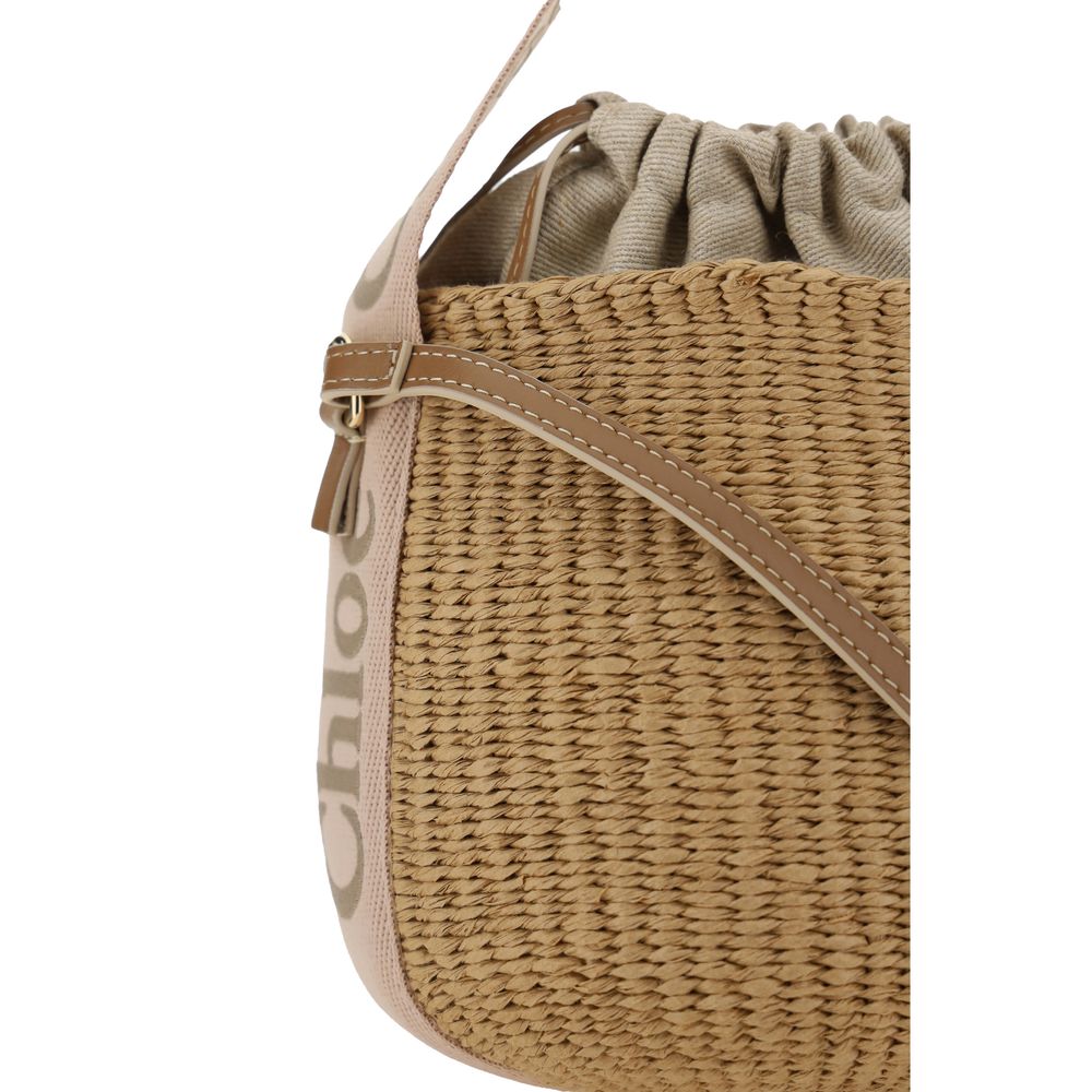 Chloé Beige Raffia Shoulder Bag Chloé