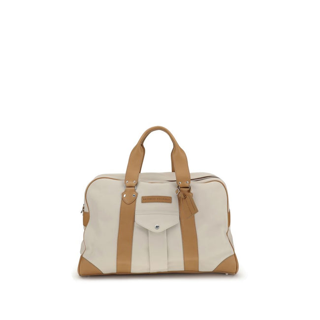 Brunello Cucinelli Beige Calf Leather Bos Taurus Luggage And Travel Brunello Cucinelli