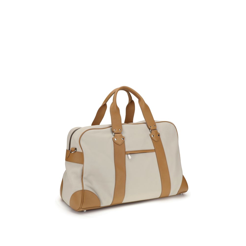 Brunello Cucinelli Beige Calf Leather Bos Taurus Luggage And Travel Brunello Cucinelli