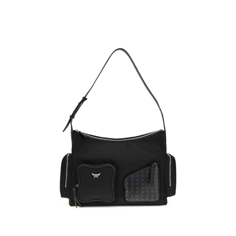 MCM Black Fabric Shoulder Bag MCM