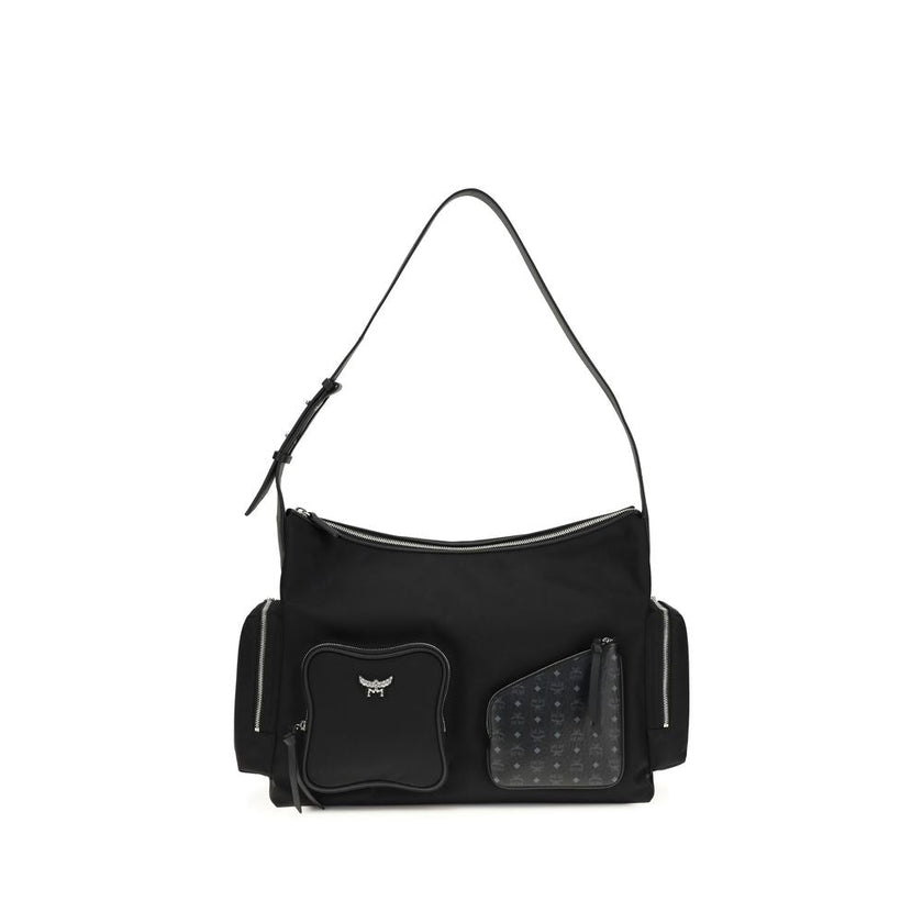 MCM Black Fabric Shoulder Bag MCM