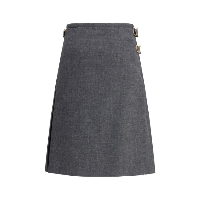 Prada Gray Mohair Long Skirt Prada