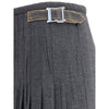 Prada Gray Mohair Long Skirt Prada