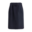 Prada Blue Fleece Wool Midi Skirt Prada