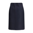 Prada Blue Fleece Wool Midi Skirt Prada