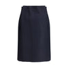 Prada Blue Fleece Wool Midi Skirt Prada