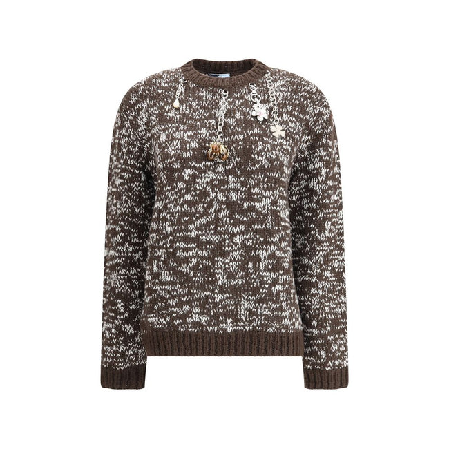 Prada Brown Fleece Wool Sweatshirt Prada