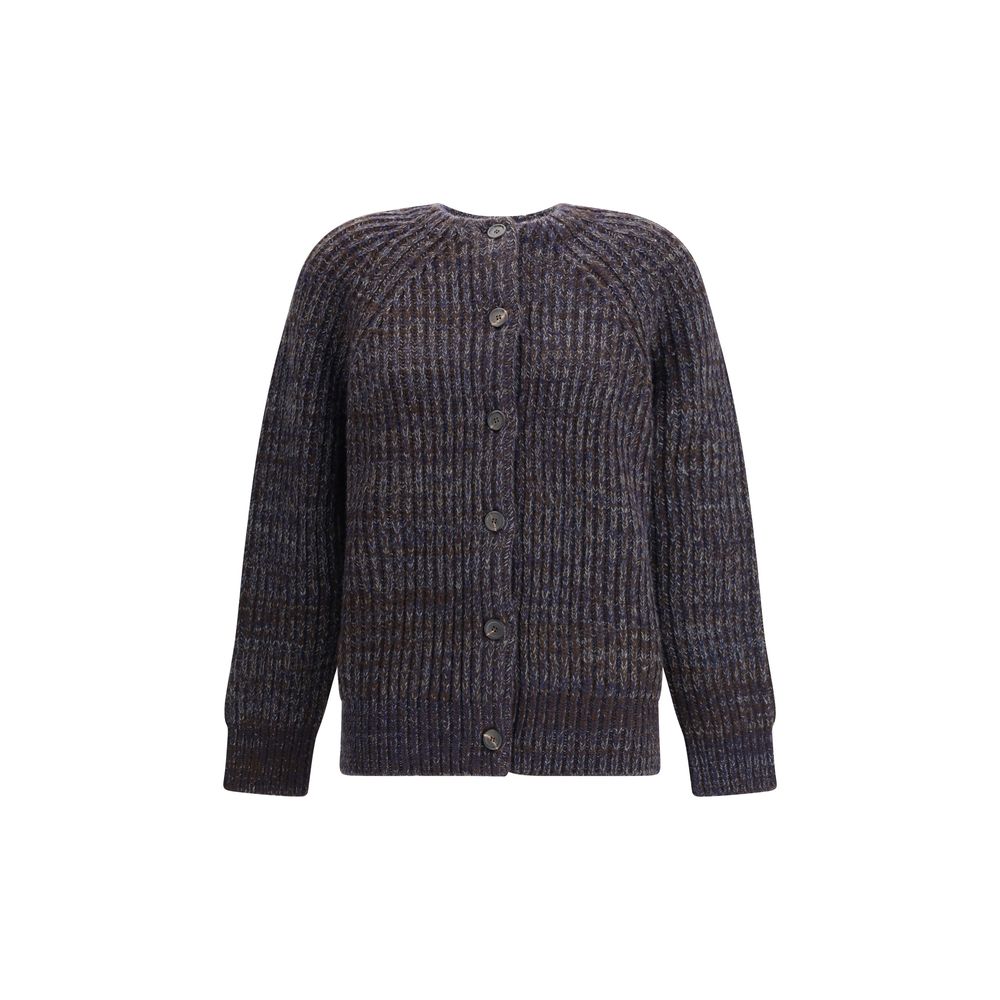 Prada Brown Merino Wool Cardigan Prada