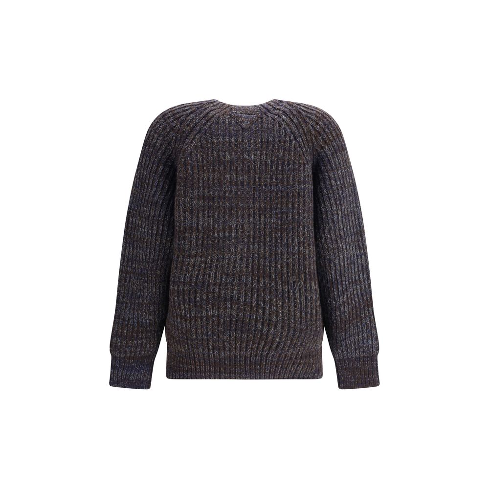 Prada Brown Merino Wool Cardigan Prada