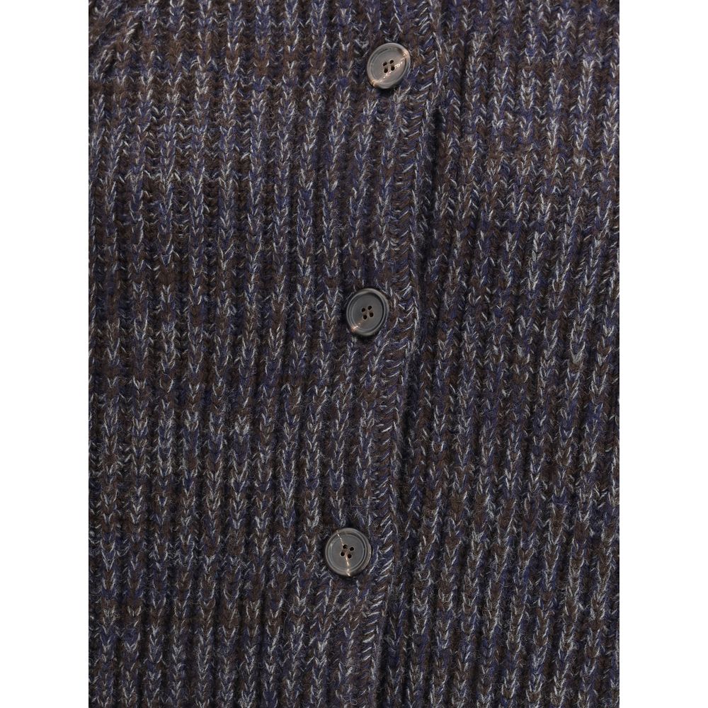 Prada Brown Merino Wool Cardigan Prada