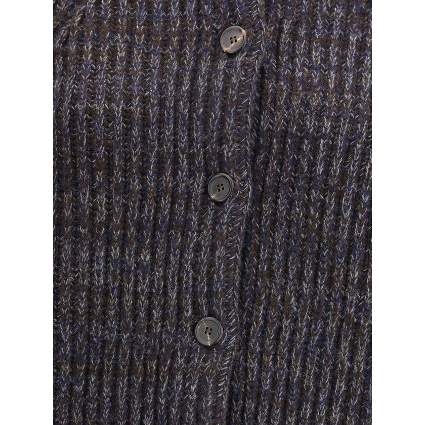 Prada Brown Merino Wool Cardigan Prada