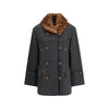 Prada Gray Fleece Wool Coat Prada