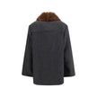 Prada Gray Fleece Wool Coat Prada