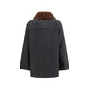 Prada Gray Fleece Wool Coat Prada