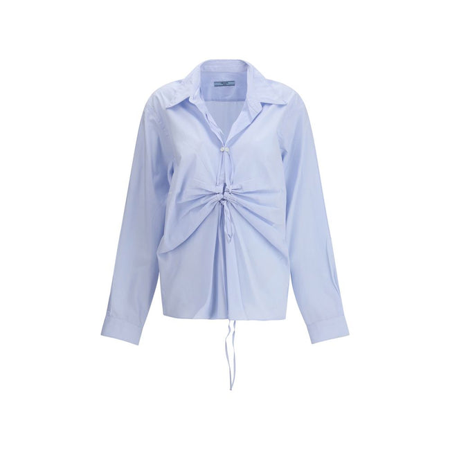 Prada Light Blue Cotton Dress Shirt Prada