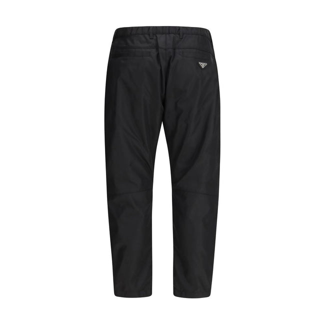 Prada Black Recycled Polyamide Casual Pants Prada