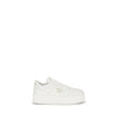 Prada White Calf Leather Bos Taurus Platform Sneakers Prada